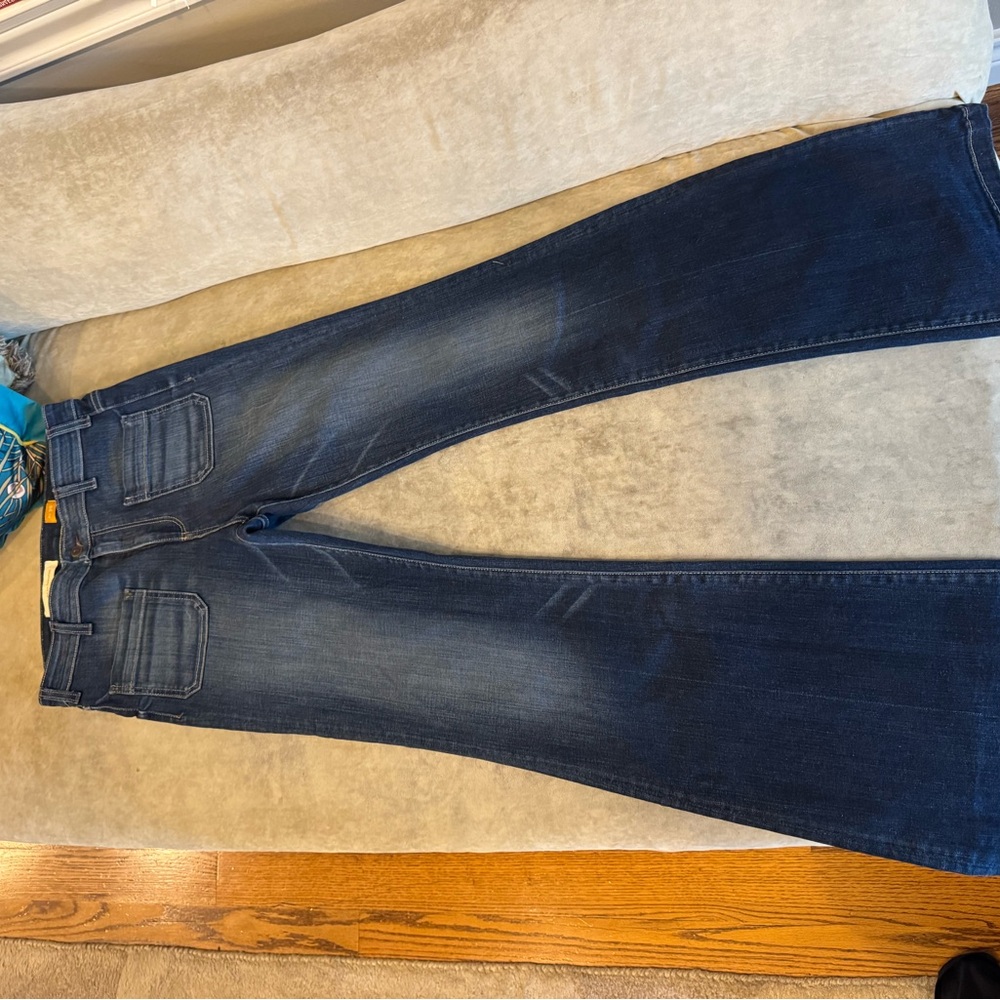 Pilcro Dark Blue Flare Jeans